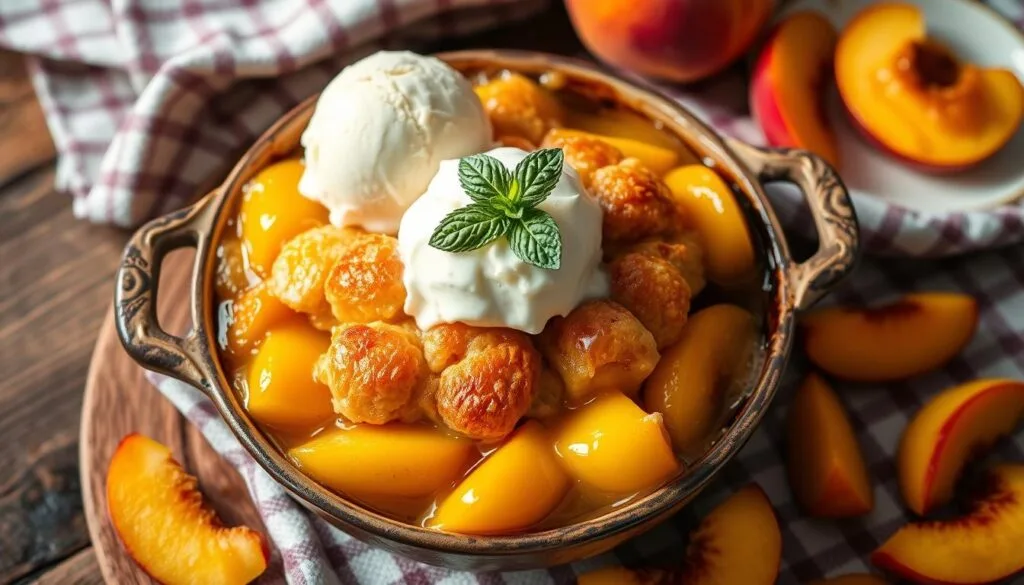 Peach Cobbler Serving Presentation Peach Cobbler Serving Presentation
