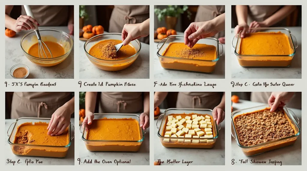 Make this irresistible pumpkin dump cake with spice cake mix in just minutes. A perfect fall dessert combining creamy pumpki.,