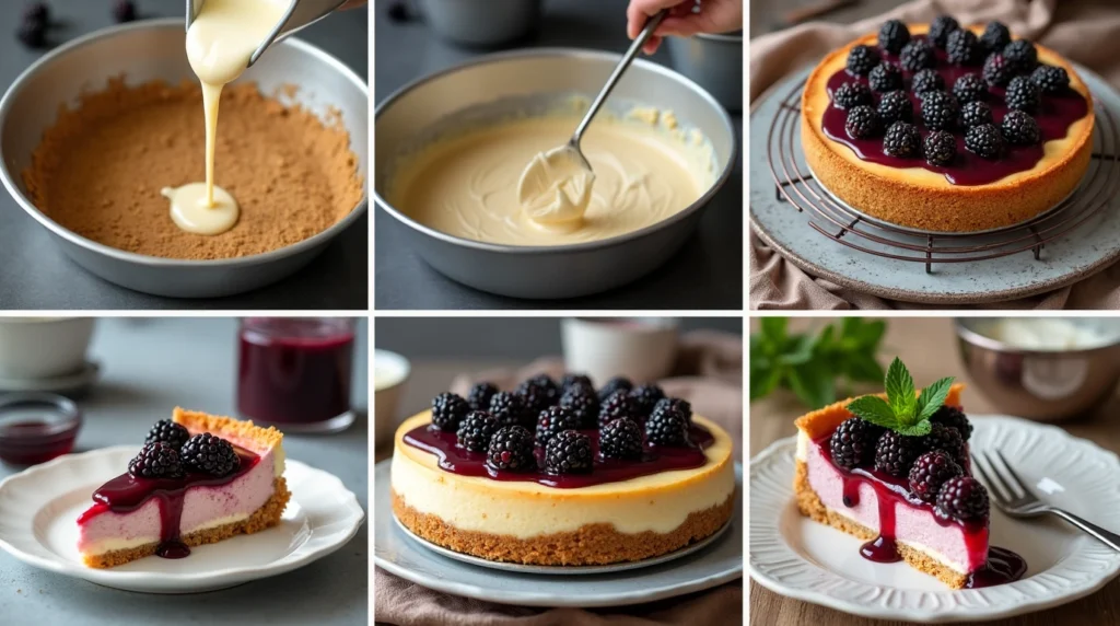 Discover the perfect blend of sweet and tangy with this creamy blackberry cheesecake recipe. Learn how to create a dessert that's sure to impress
