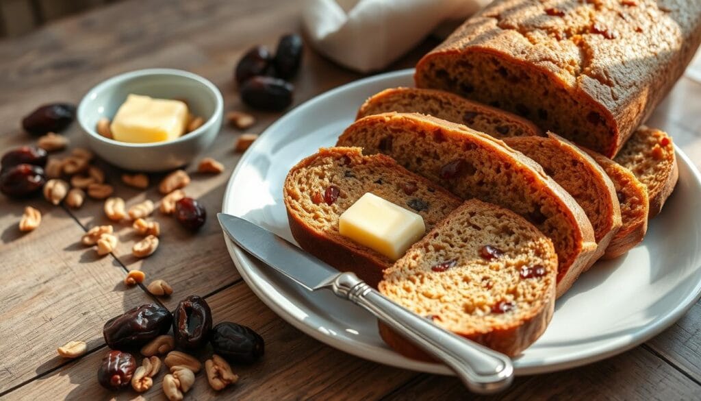Delicious Date Nut Bread Serving Delicious Date Nut Bread Serving