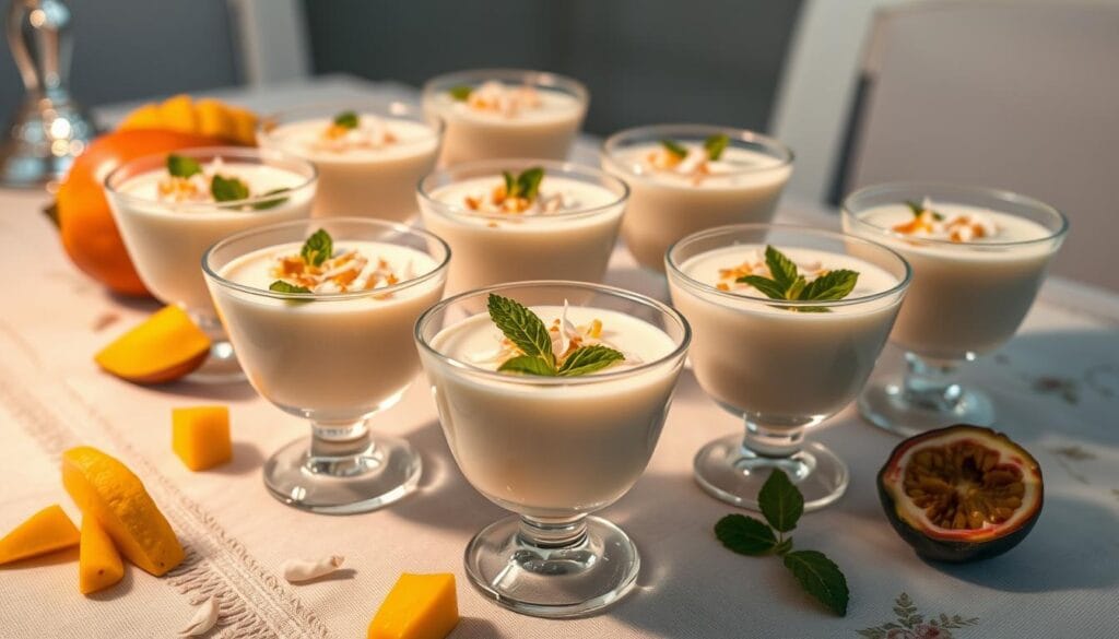 Elegant Coconut Custard Presentation Elegant Coconut Custard Presentation