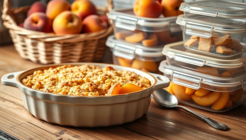 Homemade Peach Crisp Storage Tips