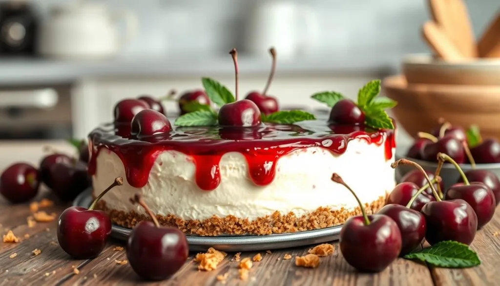 No Bake Cherry Cheesecake Professional Tips cherry cheesecake recipe