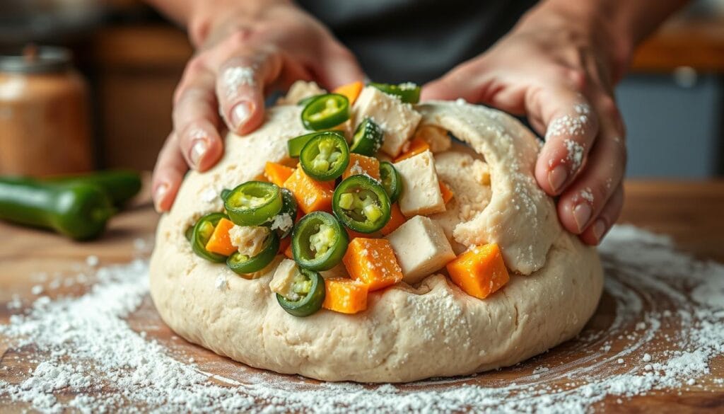 Vegan Jalapeno Cheese Artisan Bread Shaping Technique