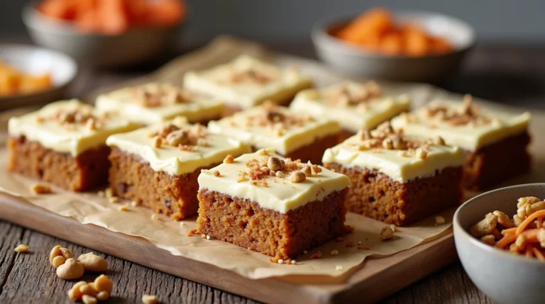 decadent carrot cake bars with cream cheese