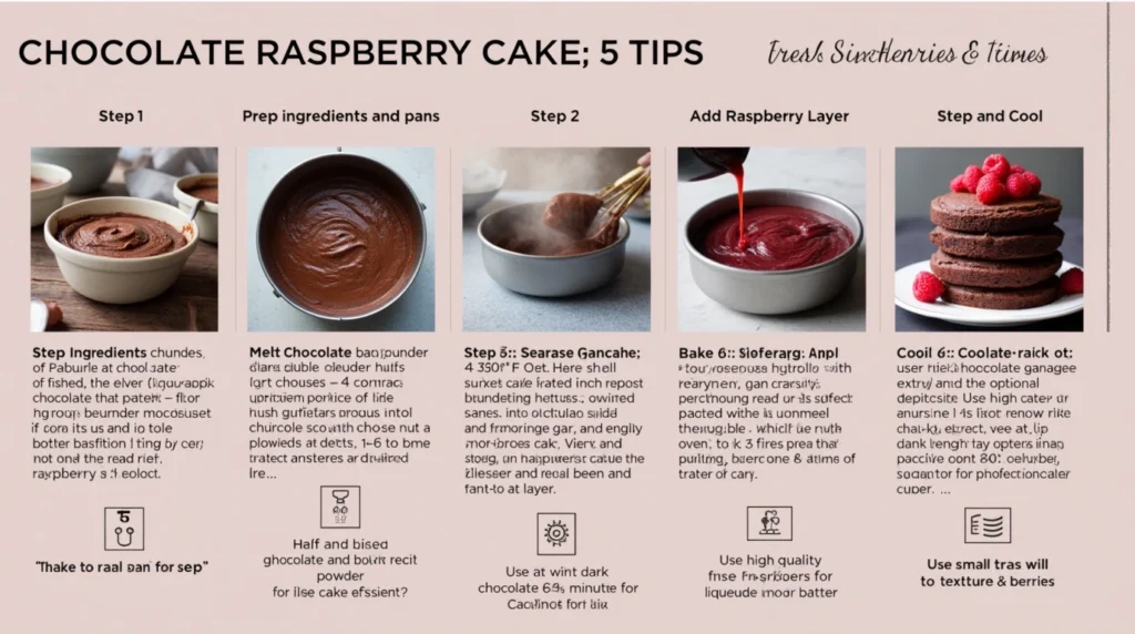 Chocolate Raspberry Cake is the ultimate indulgence with rich, fruity flavor. Follow 5 expert tips to perfect this dessert. Try it today!