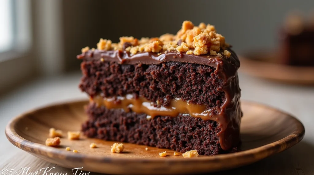 Chocolate Caramel Toffee Crunch Cake